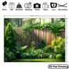 2D Garden Lattice Wood Fence Ivy Green Plant Photo Backdrop Cloth