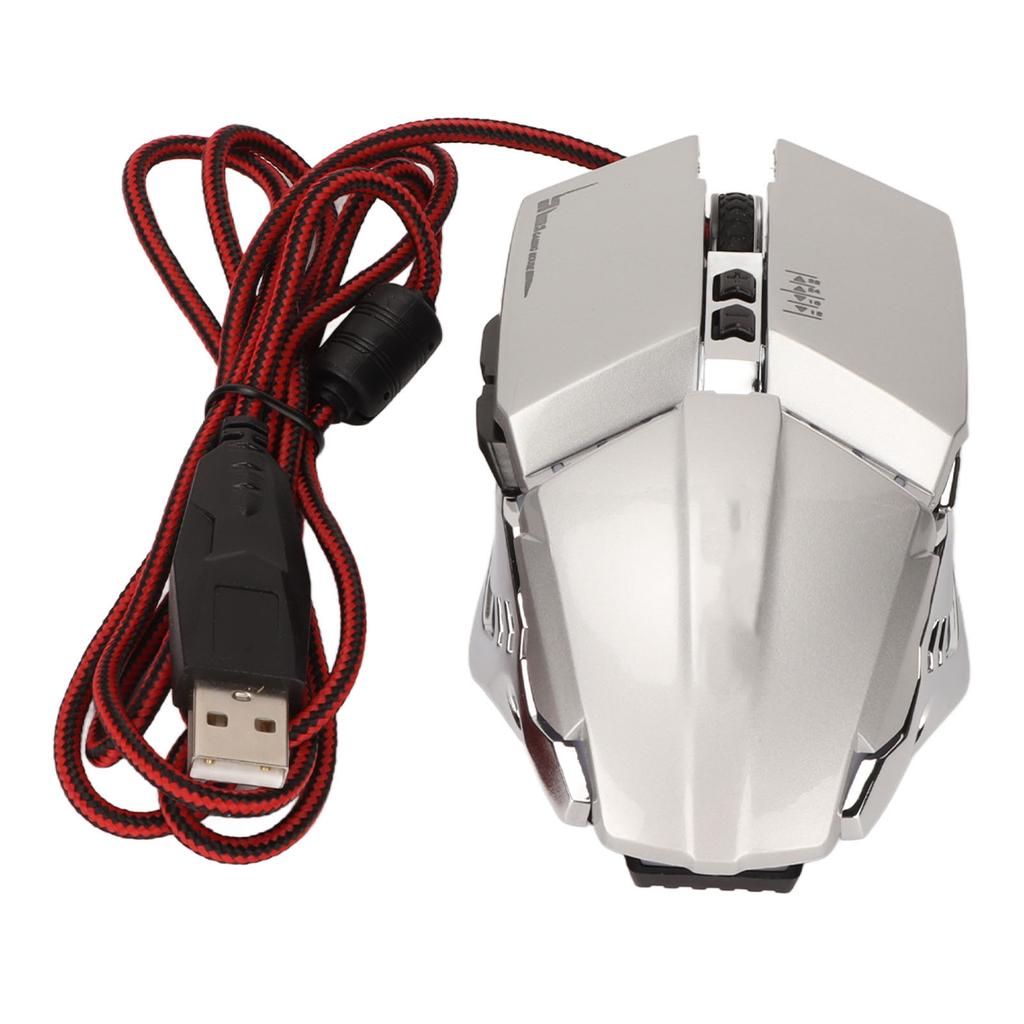 Gaming Mouse Ergonomic Design 4 DPI Adjustable Breathing RBG Backlit Accurate Control Office Mouse