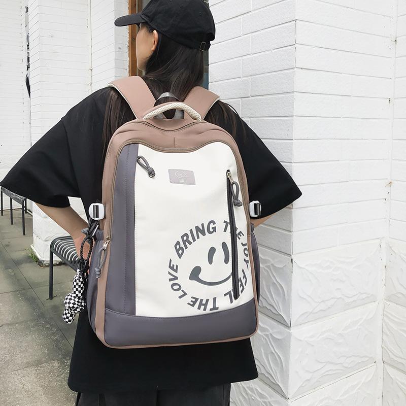 Schoolbag School Bag Girls College Students High School Students Large Capacity Computer Backpack 1011 New Middle School Student Printed Backpack