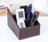 Ansimple Storage Box, Storage Case, Desktop Storage Rack for Stationery, Remote Controls, Smartphones, and Small Items, Organizer Box with PU