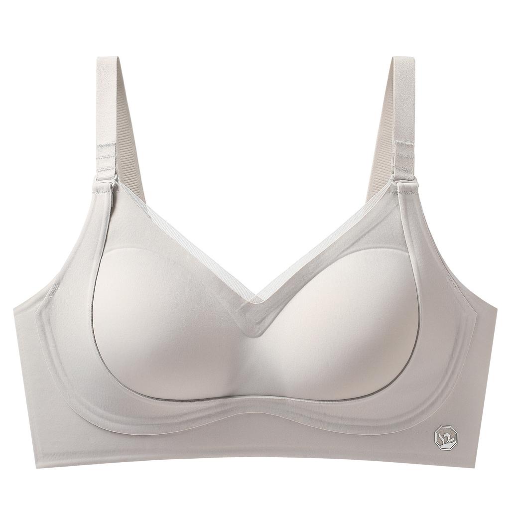 Liquid foundation seamless women's big breasts show small gathering fixed cup no steel ring adjustment type sports comfortable bra cover