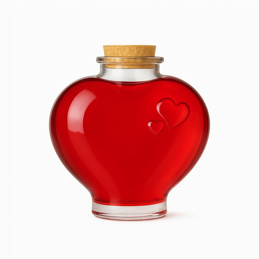 5X Pojemniki Butelki Szklane Love 650Ml Butelka Serce Na Wino Alkohol