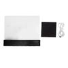 Full Page Book Light USB Rechargeable LED Flat Reading Light with 3 Colors Timer Dimmable Panel Plate Lamp Black