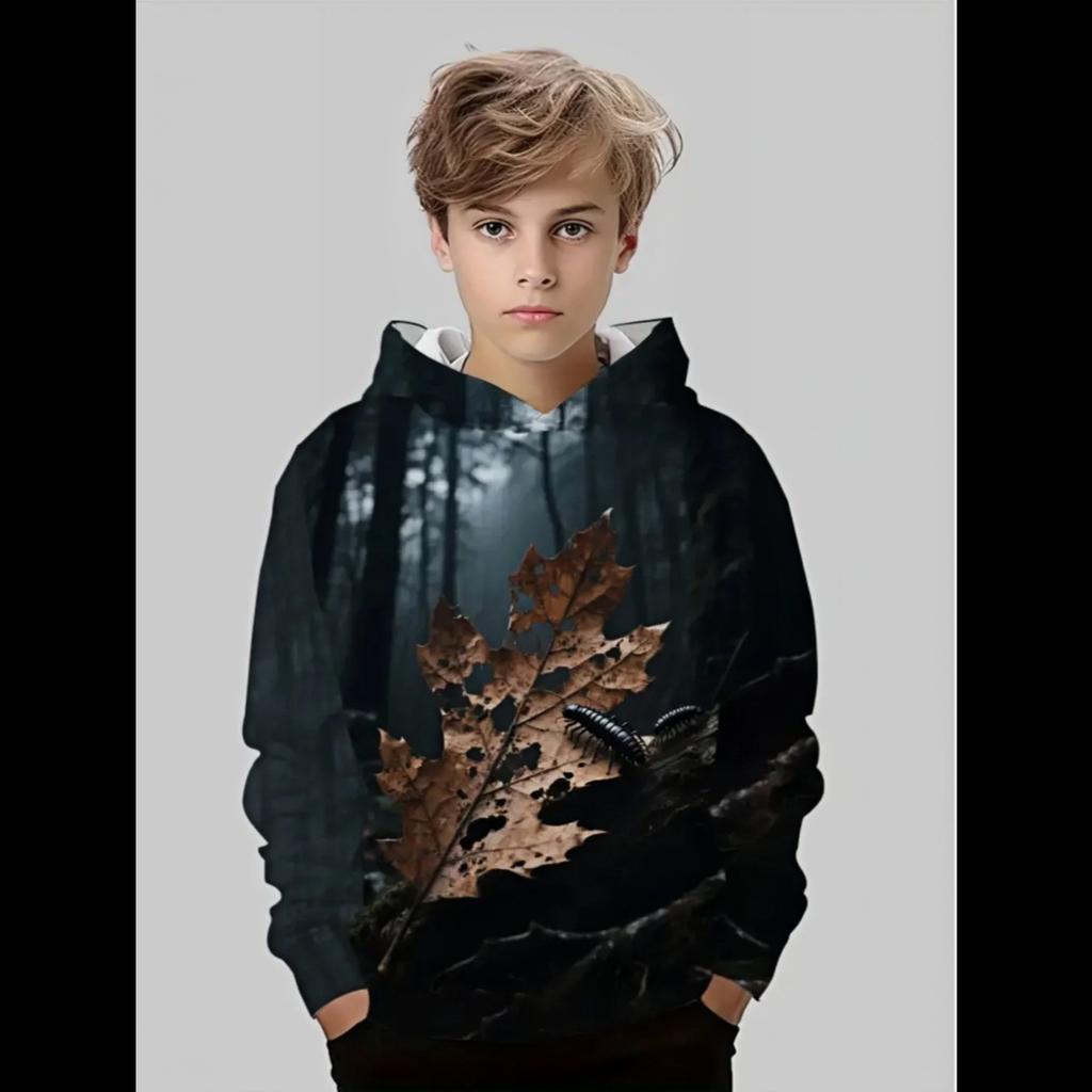 Fashion Hoodie Beautiful Scenery 3D Print Autumn Casual Pullover Long-Sleeve Hoodie Outdoor Sports Boy Girls Children's Clothing