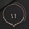Fashion Jewelry Set With Dazzling Water Diamond For Brides And Women