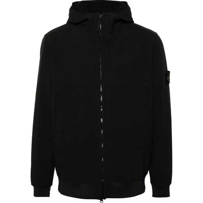Stone Island Men's Light/Black Hooded Jacket Unisex Outerwear 8115Q0322-V0029 Cm
