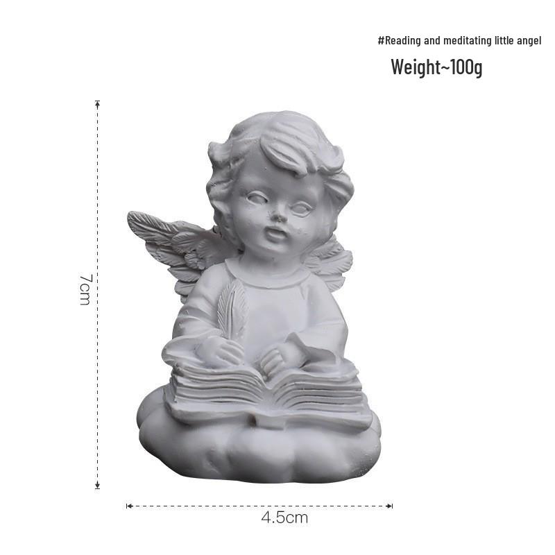 Nordic Angel Girl Sculpture - Resin Figurine for Living Room Décor