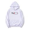 1 Percent Low Battery Status Icon Minimalist Hoodies Long Sleeve Women Men Sweatshirt with Pocket Graphic Print Pullover Unisex