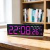 Digital Alarm Clock Large LED Display Brightness Adjustable Battery Operated Home Bedroom Clock with Week Temperature