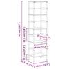 Bookshelf Black Oak Look 40 X 29.5 X 149 Cm
