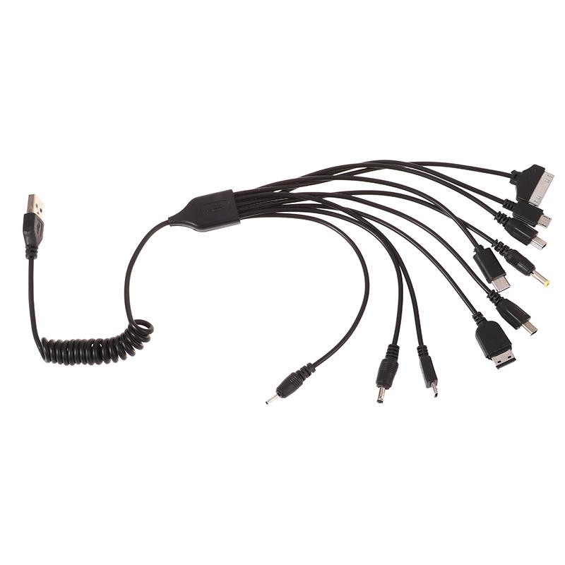 1 Stück 10 in 1 Micro-USB-Mehrfachstecker-Ladekabel Universelles USB-Adapterkabel Datenkabel Multifunktionales Datenübertragungskabel