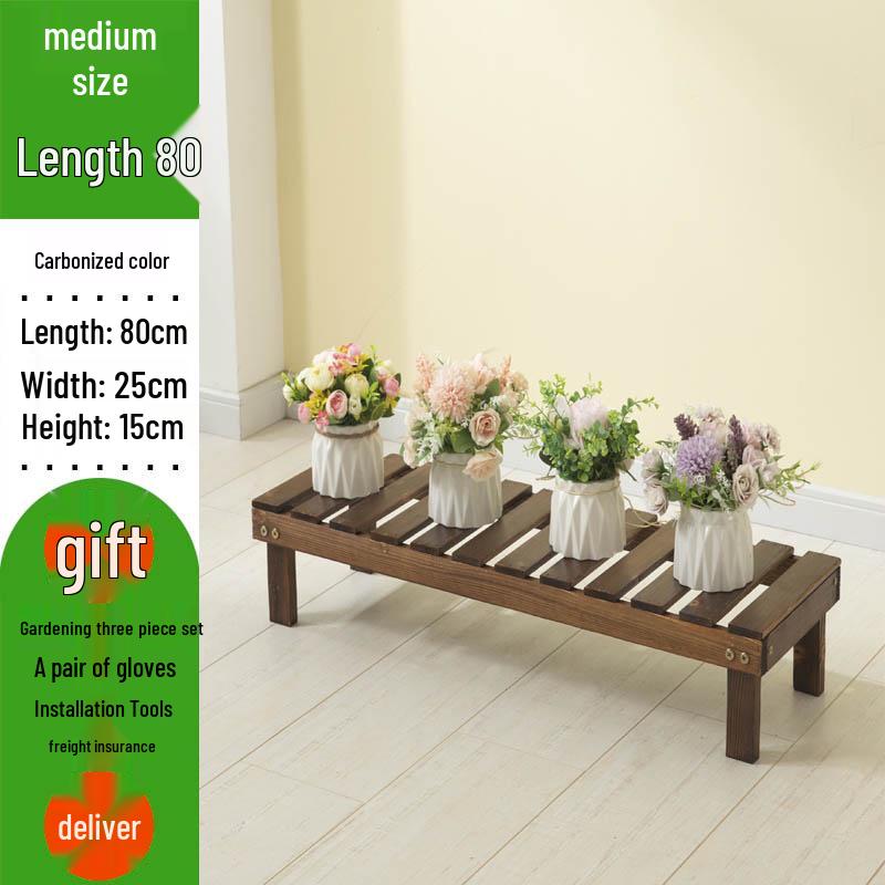 Multi-layer Solid Wood Indoor Balcony Plant Stand