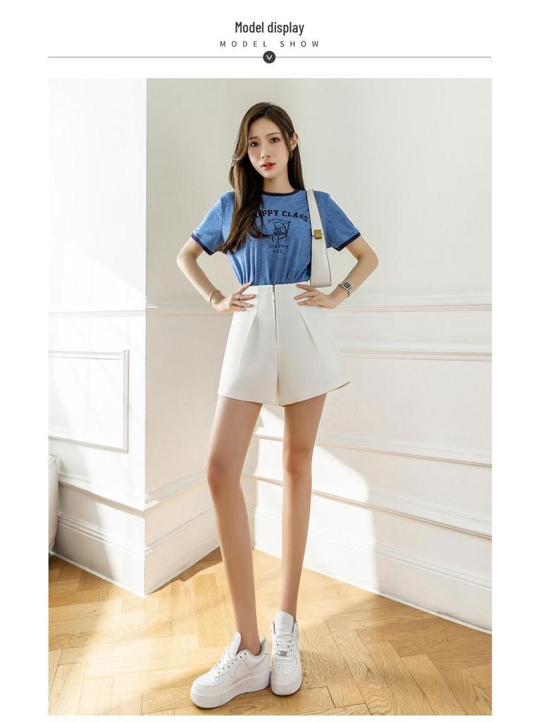 Women's High Waist A-Line Shorts: Tummy Control, Loose Fit, Slimming Casual Suit, Perfect for Spring/Summer
