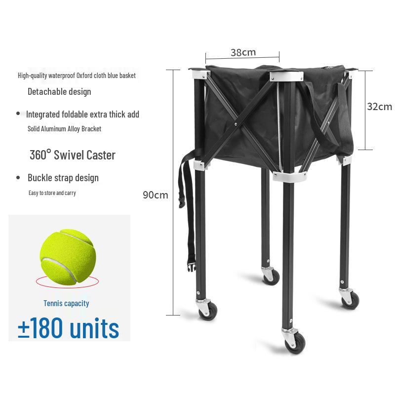 Portable Tennis Ball Picker & Storage Cart