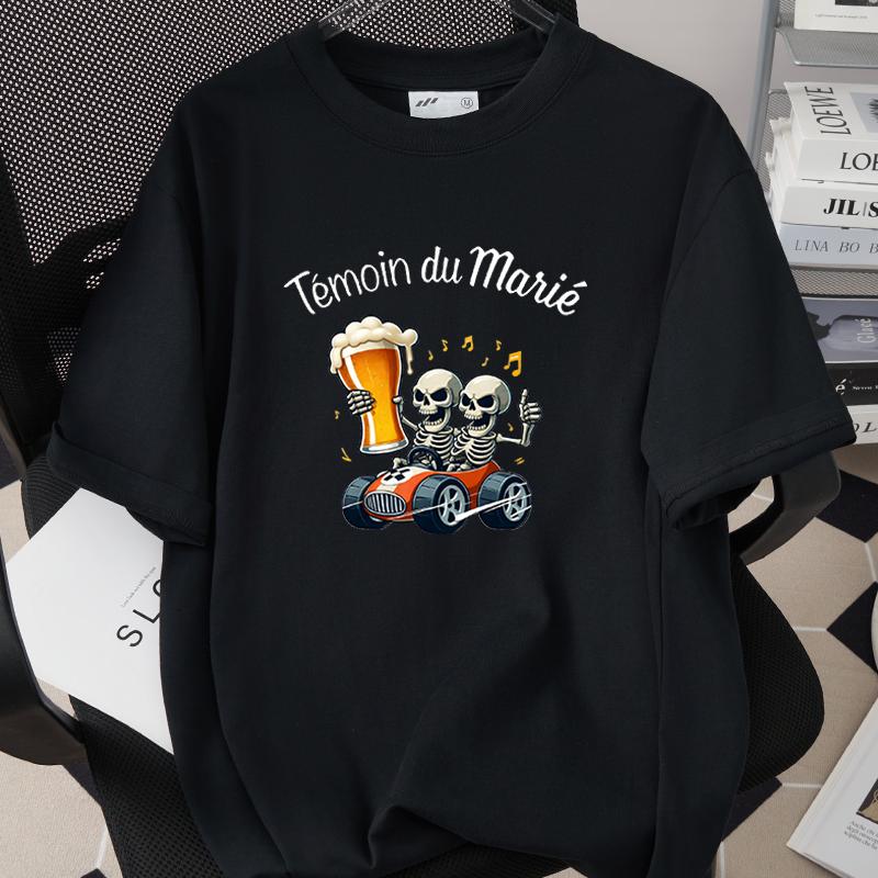 Future Groom Team Groom Short Sleeve Tees 260G 100 Cotton Tshirts French Mens EVG Single Farewell Wedding Party Tops M13