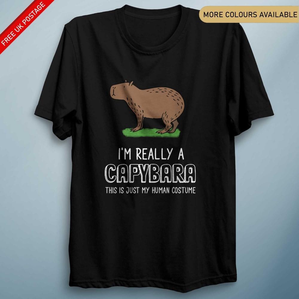 Kids Capybaras Shirt Im Really A Capybara Gifts Capybara Tee Unisex Animal Top S