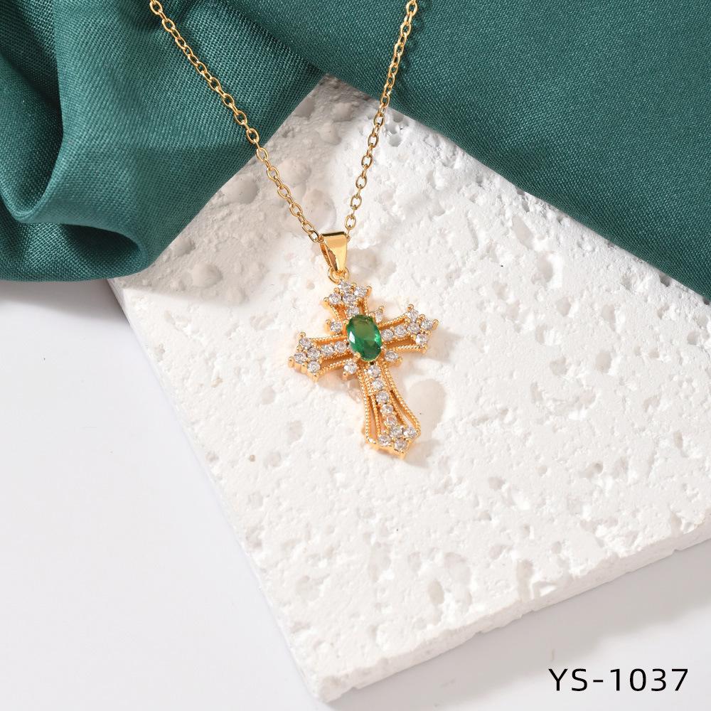 Fashion Trendy Titanium Steel Cross Necklace Women Luxury Versatile Accessory