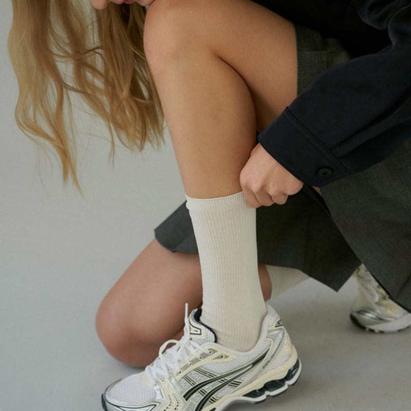 

blank03 rayon glitter rib socks (2colors) grey