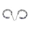 Vivienne Westwood Warwick Saturn Studded Detail Silver Hoop Earrings Women earrings Lavender 6203007T02P250