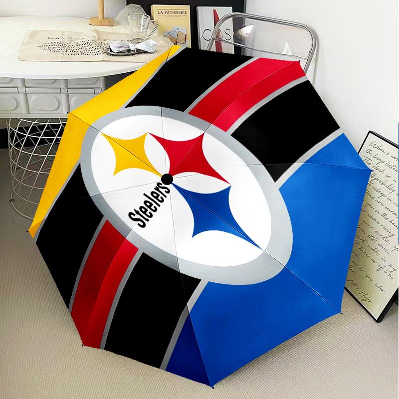 Pittsburgh Steelers  Umbrella Folding umbrella, automatic umbrella 8-Frame for Travel, camping Use Gift for Halloween Christmas