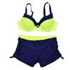 New Plus Size Swimwear Women Swimsuit Two Pieces Tankini Push Up Bathing Suit Tankinis With Shorts Womens Swim Suits Trunk