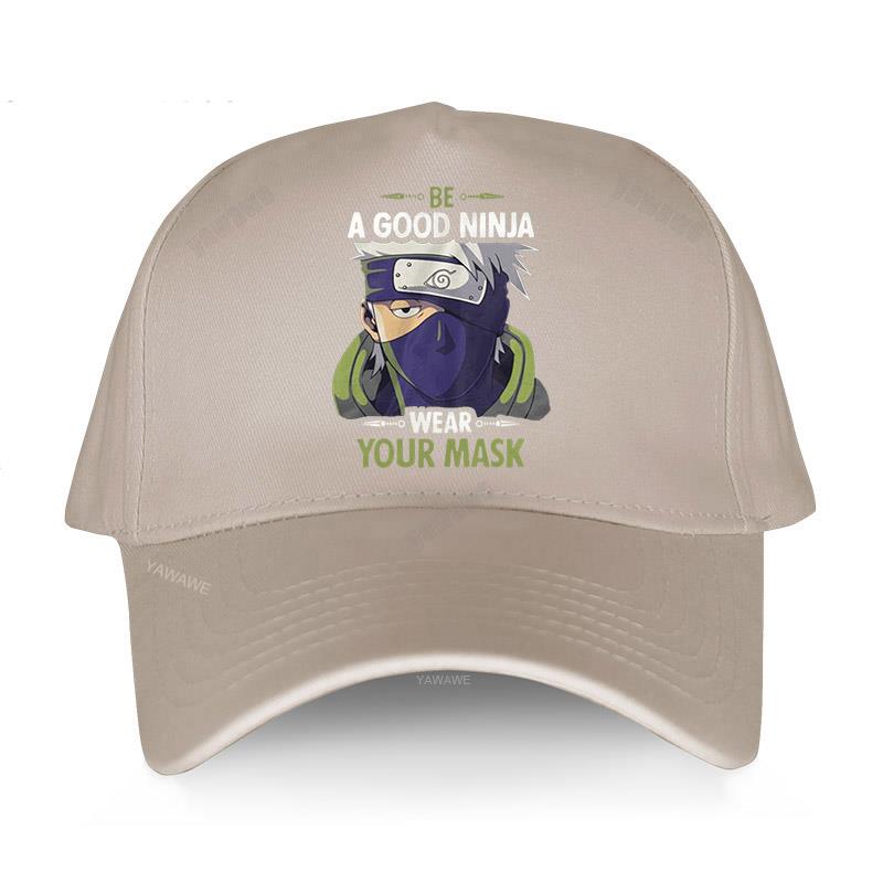 Men Cotton Baseball Cap Hip-hop Hats Anime Manga BE A GOOD NINJA WEAR YOUR MASK Fashion Adult Female Snapback Short Visor Hat