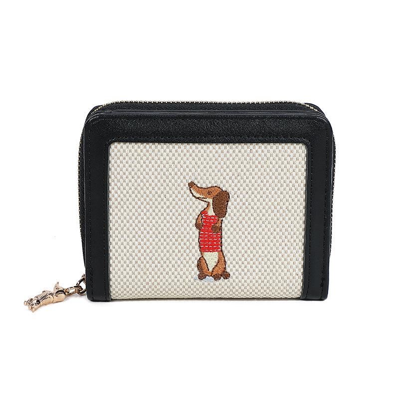 Small Women's Wallet Short New Wallet Female Large Capacity Puppy Wallet Student Female