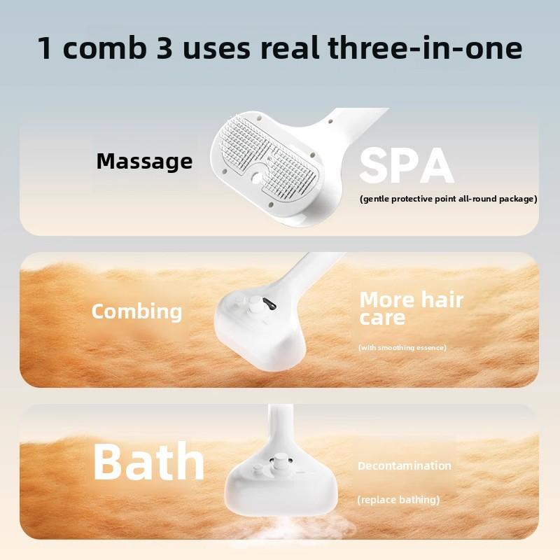Haarziehkamm für Haustierspray, Spezielle Reinigung für Hunde, Haarentfernungskamm, Katzenmassagekamm, Badereinigungswerkzeug