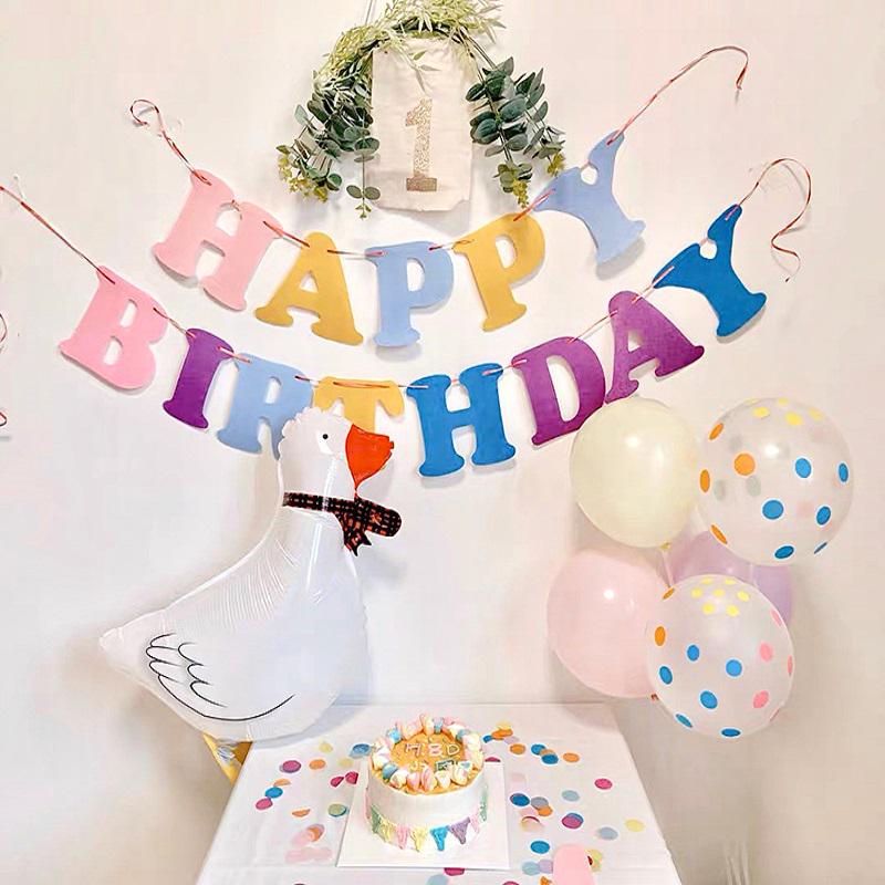 

Instafamous Macaron Birthday Banner for Boys and Girls - 1st Birthday Balloon Decoration