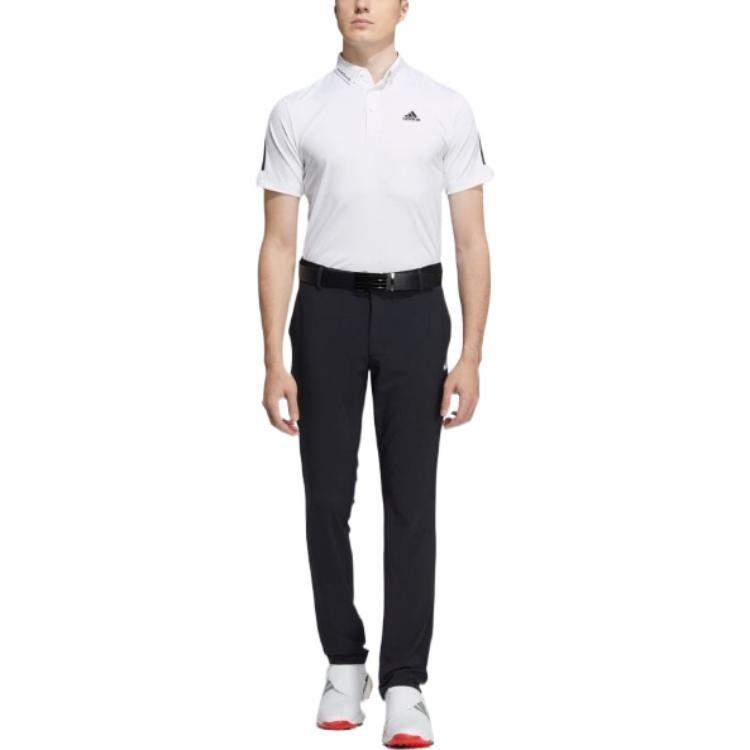 Adidas Polo Shirts Men's White Polo Collar Moderate Straight Fit HA3129