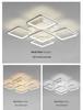 Acrylic Square Ceiling Light with Stepless Dimming for Living Room, Hotel, or Bedroom