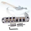 6 String Guitar Bridge Replacement Roller Saddles Guitar Bridge Tailpiece Electric Guitar Bridge Easy To Install