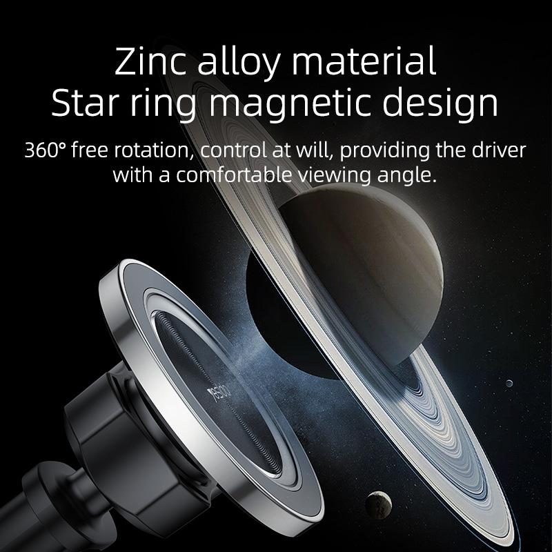 YESIDO C179 Suction Cup Bottom Car Strong Magnetic Mount Zinc Alloy Cell Phone Holder Bracket