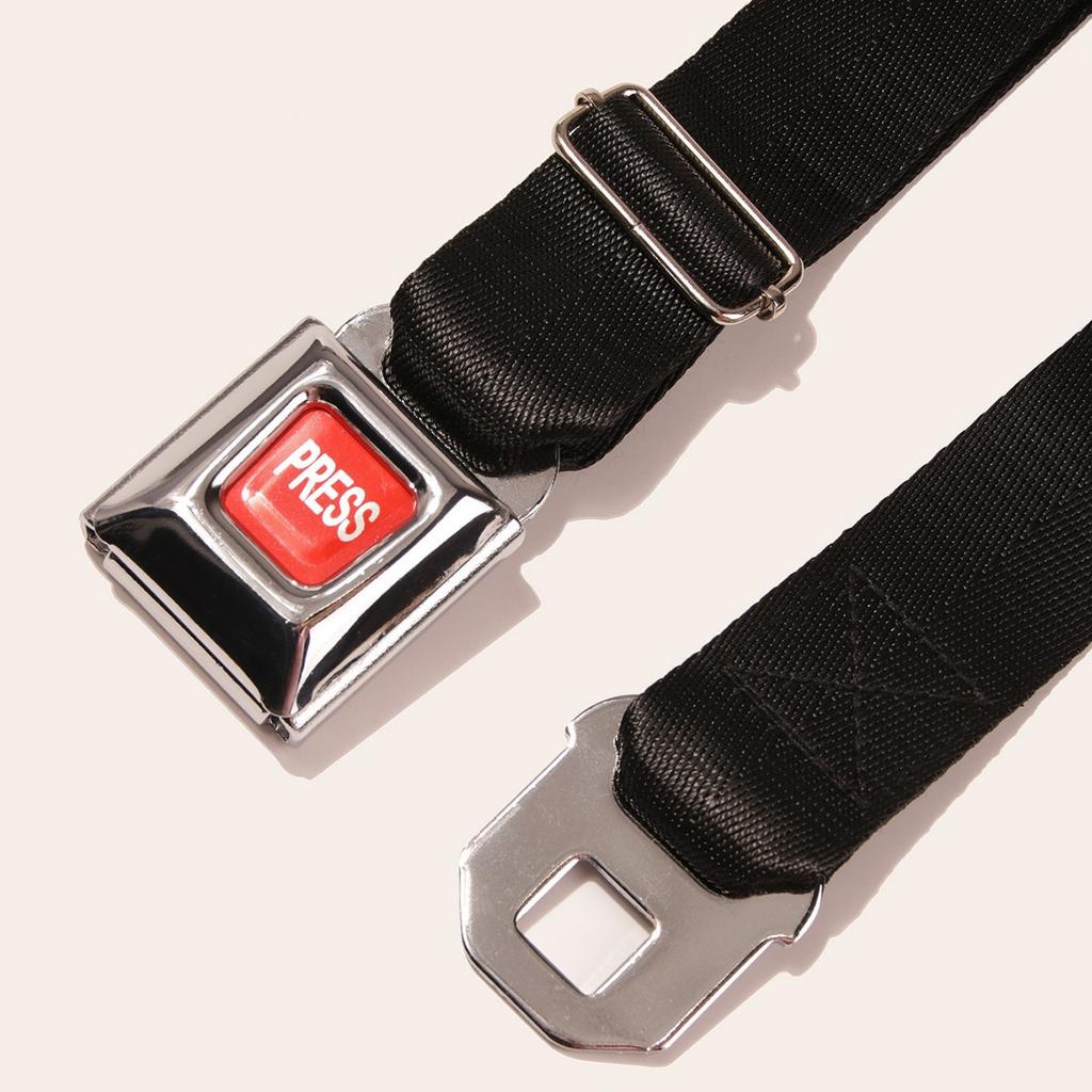 Press Safety Buckle Nylon High-strength Webbing for Women's Casual Outdoor Belt