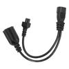 IEC320 C14 To C5 and Nema 5‑20R Power Cord IEC320 C14 Male To C5 and Nema 5‑20R Female Y Spliter