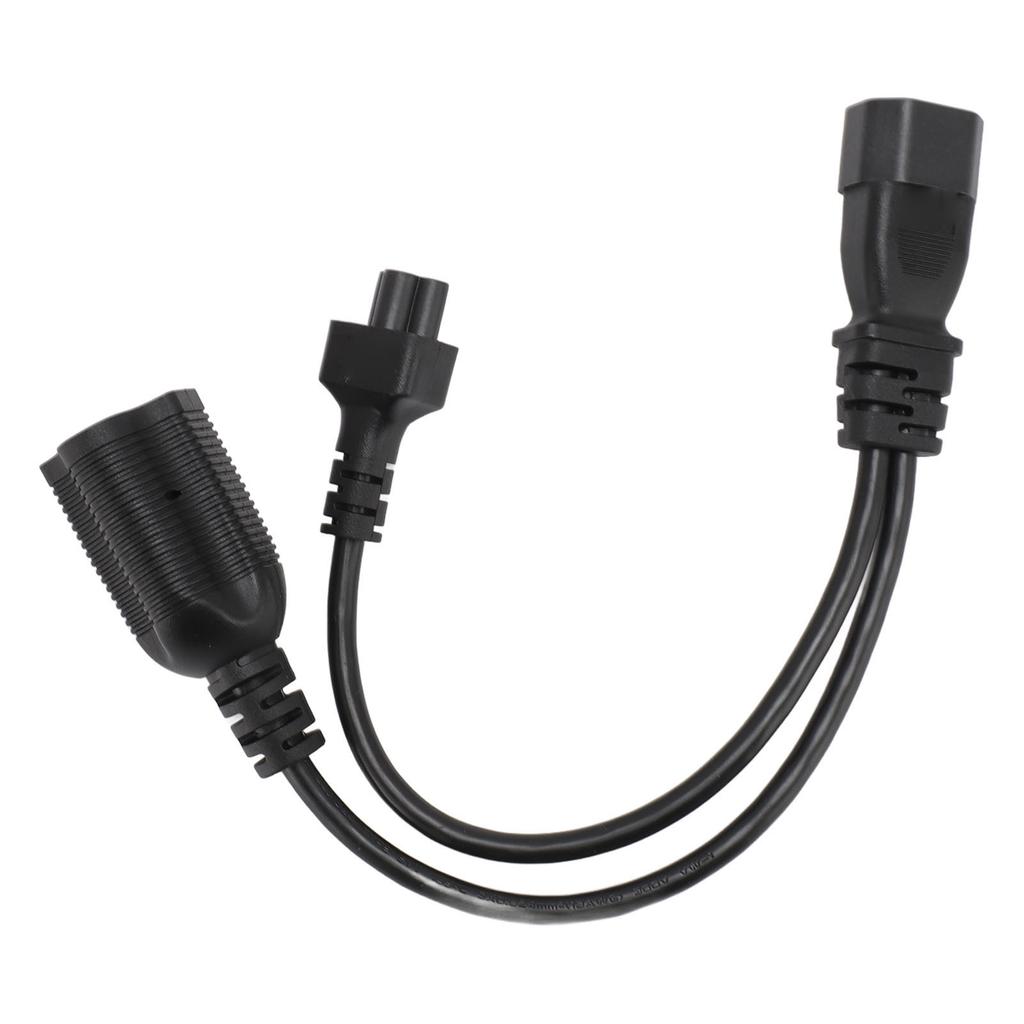 IEC320 C14 To C5 and Nema 5‑20R Power Cord IEC320 C14 Male To C5 and Nema 5‑20R Female Y Spliter