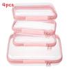 Travel Organizer Pvc Soft Bag With Zipper For Cosmetic And Clothing Storage