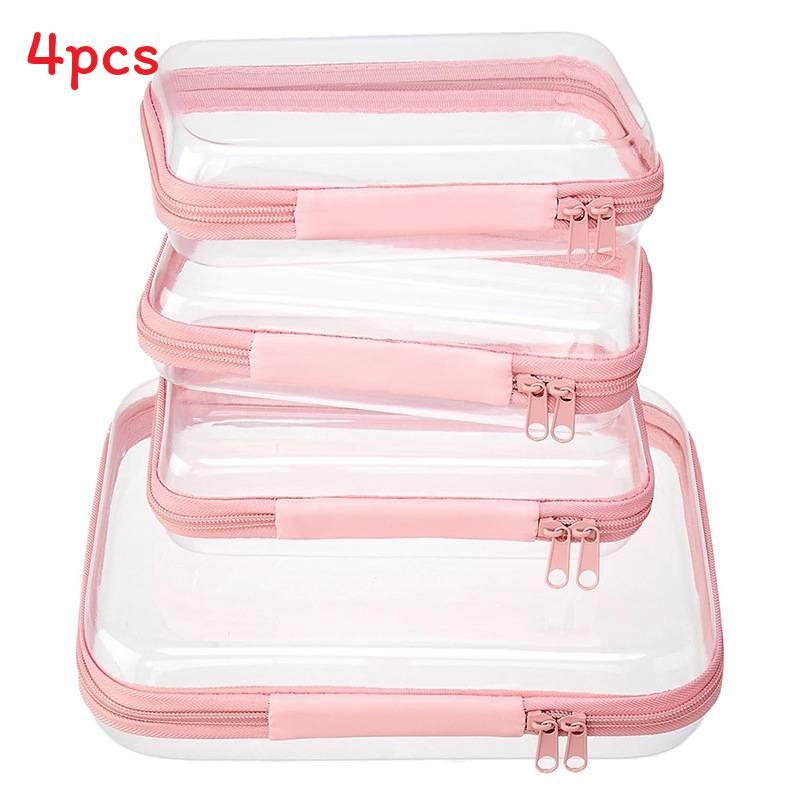 Travel Organizer Pvc Soft Bag With Zipper For Cosmetic And Clothing Storage