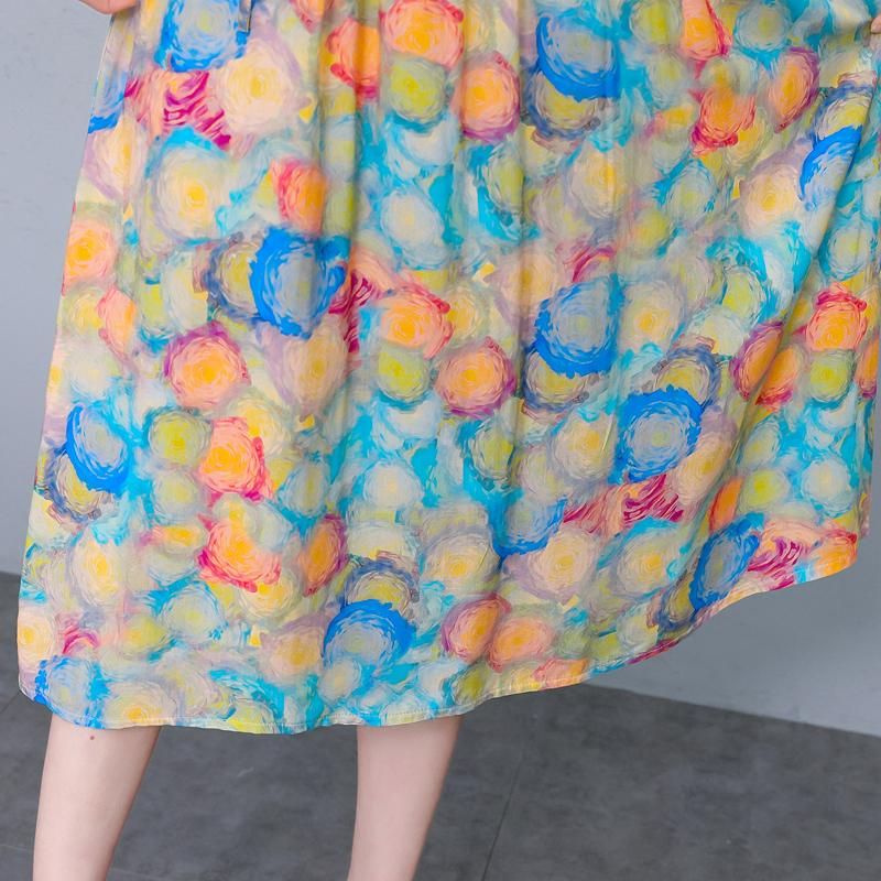 Elegant Women Dresses Summer Plus Size Vintage Clothes Short Sleeve Casual Long Dress