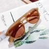 New brown uncle sunglasses female tide ins Internet celebrity round face sunglasses men's selfie glasses