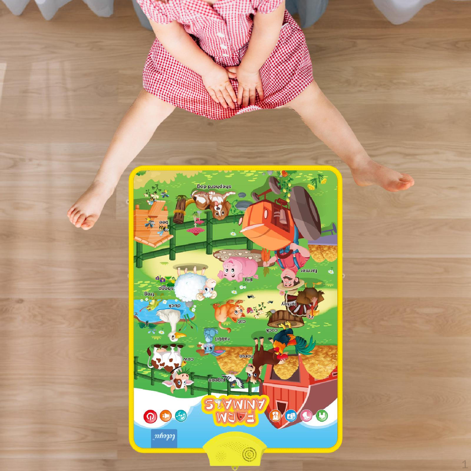 Детская английская звуковая книга Игрушка Декор Настенная таблица для детского сада Дошкольники Мальчики Farm