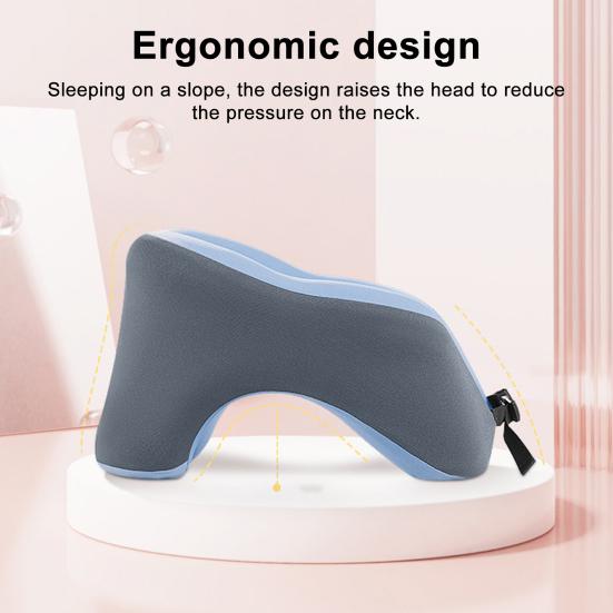 U-Shaped Neck Pillow Ergonomic Memory Foam Pillow Neck Cushion with 360 Degree Support for Travel Office Car Sleeping