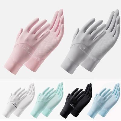 Elastische Sonnenschutzhandschuhe Dünne Radsport-Fahrhandschuhe Modische Anti-UV-Fäustlinge Laufen Sport