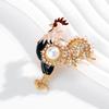 Trendy Alloy Rooster Brooch Pin For Chinese Zodiacs Enthusiasts Perfect For Festival Outfits And Casual Looks