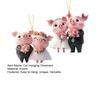 Pig Car Hanging Ornament 2D Acrylic Valentine’s Day Decoration Cute Love Theme Pendant for Rearview Mirror Wedding Party Decor