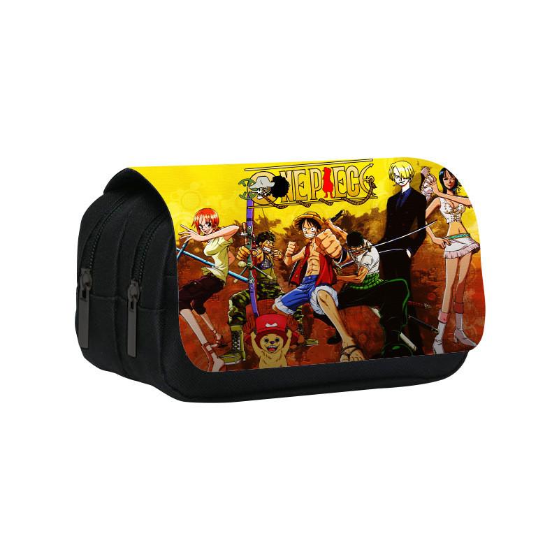 One Piece Double Layer Pencil Case With Nylon Material For Students And Stationery Storage