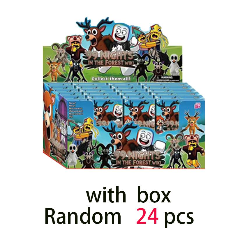 24pcs 99 Nights in The Forest Blind Box Figures Figurine Owl Goat Wolf Deer 99 Nights in The Forest Figurine Plastic Toy Gifts