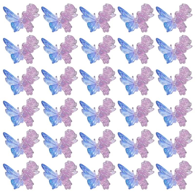 

5 Packs Colorful Nails Art Charms 3D Butterfly Nail Charms Nails Art Decorations Nail Supplies for Acrylic Nails