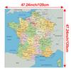Nezarámované nástěnné umění s mapou Francie, geografická dekorace, do obývacího pokoje, ložnice, kanceláře, dárek pro cestovatele, k narozeninám, domácí dekorace