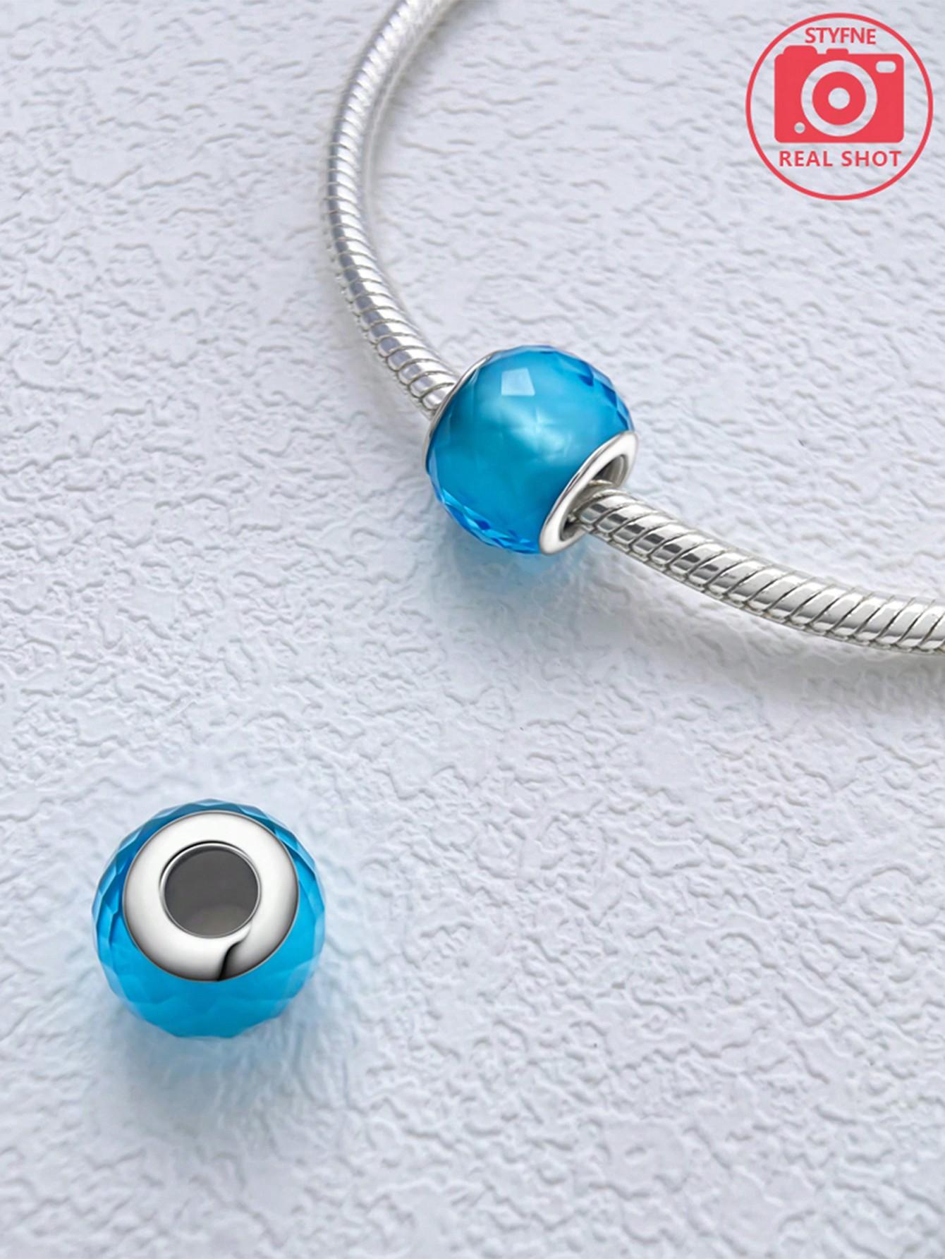 Charms Plata Colorful Glass Beads Charm Copper Plated Fit Charms Copperoriginal Bracelet For Jewelry Making Diy Charm